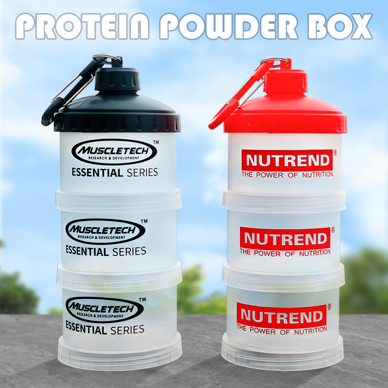 Food Snacks Healthy - 3-layer Portable Protein Powder Box Funnel