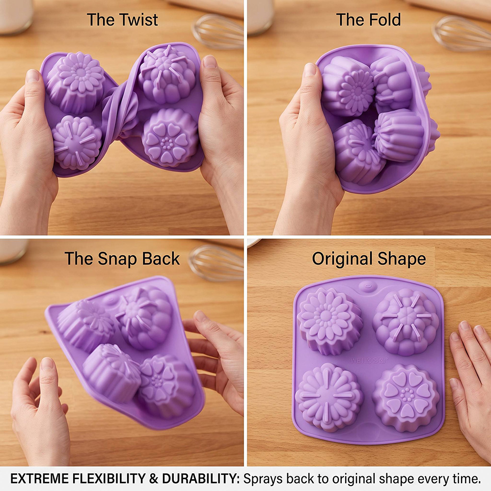 BPA Free 4-Hole Flower Shaped  - огляд і ціна Food Snacks Healthy